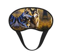 Wolfs Elastic Band Eye Mask for Sleeping, Blackout Sleep Mask Block Light, Comfortable Travel Nap