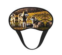 Wolfs Elastic Band Eye Mask for Sleeping, Blackout Sleep Mask Block Light, Comfortable Travel Nap