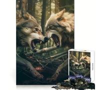 Wolfs Fighting Jigsaw for Teenagers1000 Pieces Mental Sharpness Calm Leisure Precise Fit (50x75cm)