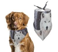 Wolfs in The Snow Pet Bandana Dogs Triangle Scarf Cats Handkerchief Puppy Costume