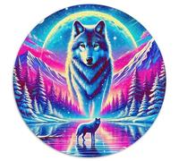 Wolf's Look Under Moonlight 1000 Piece Jigsaw Puzzle for Women, Men Animal Theme Colourful Jigsaws Challenge Games Great Gift 1000pcs (67.5x67.5cm)