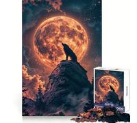 Wolfs Lunar Serenade Jigsaw 1000 Pieces for Teenagers Brain Agility Cozy Pastime Secure Join Ideal Xmas Gift (50x75cm)