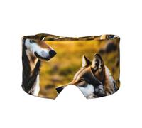 Wolfs Print Adults Eye and Ear Muffs Soft Blackout Blocking for Sleeping Home Office Travel