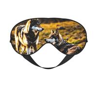 Wolfs Print Eye Mask,Silk-Like Sleep Mask,Night Sleeping Mask for Men Women,for Sleep Relaxation