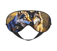 Wolfs Print Eye Mask,Silk-Like Sleep Mask,Night Sleeping Mask for Men Women,for Sleep Relaxation