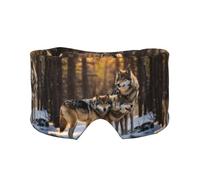 Wolfs Print Sleep Eye and Ear Muffs Blocking for Home Office Camping Airplane Travel Nap Aid