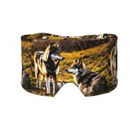 Wolfs Print Sleep Eye and Ear Muffs Blocking for Home Office Camping Airplane Travel Nap Aid