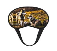 Wolfs Print Unisex Washable Eye Mask Sleeping Light-Blocking Cover for Home Hotel Camping
