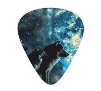 Wolfs Printed Custom 12 Pieces Guitar Pick In A Box,The Pick Makes Sound Clear, Ukulele, Electric Bass (0.46 0.71 0.96mm)