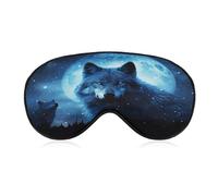 Wolfs Sleep Mask,Adjustable Strap Sleeping Mask, Complete Light Blocking Sleep Shade Cover,Soft Breathable Comfortable Blindfold for Women and Men