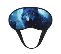 Wolfs Sleep Mask for Side Sleeper Eye Mask for Sleeping Light Blocking Soft Breathable Sleep Eye Mask for Women Men Adjustable Elastic Strap Travel Nap Blackout Eye Shade Cover