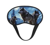 Wolfs Sleep Mask for Side Sleeper Eye Mask for Sleeping Light Blocking Soft Breathable Sleep Eye Mask for Women Men Adjustable Elastic Strap Travel Nap Blackout Eye Shade Cover