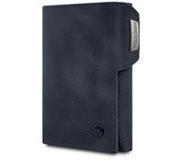 Wolfstrøm Slim Wallet 'Svente' I 11 Cards Mini Wallet Men's with Coin Compartment, RFID Blocker I Women's and Men's Wallet Small I Credit Card Holder Purse, (08) Midnight Blue, Kleines Münzfach