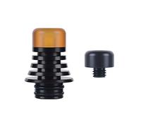 WOLFTEETH 1 Pack 510 Heat Radiating Drip Tip, Anti-Scalding Widened Resin Bottom, Alternative Resin + PEI Tips Detachable Washable, Nicotine Free/Resin Black 128701