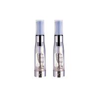 WOLFTEETH 2 x Electronic Shisha Pipe CE4 Clearomizer 510 Ego Thread E Cigarette 1.6ml Vapor Atomizer Replacement Nicotine Free/Transparent White 102401