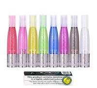 WOLFTEETH Genuine 5 X Electronic Shisha Pipe GS H2S Dual Coil Clearomizer Ego T E Cigarette Vapor Atomizer Atomiser | 1.5ML | Replaceable Core | Mixed Color/Nicotine Free 1111