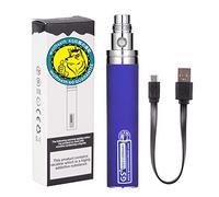 WOLFTEETH Genuine GS EGO II Prime 2200mAh Rechargeable Battery Bottom Micro USB Charge 510 Ego Charge, 510 E-Shisha E-Cigarette (0ml Nicotine Free/Purple 121507)