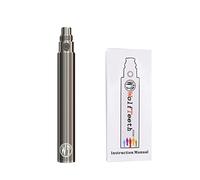 WOLFTEETH High Power 1100mAh Replacement eGo-T Shisha Pen Battery Electronic Cigarette (0ml Nicotine Free/Silver 1013)