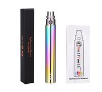 WOLFTEETH High Power 1100mAh Replacement eGo-T Shisha Pen Battery Electronic Cigarette (0ml Nicotine Free/Iridescence 1039)