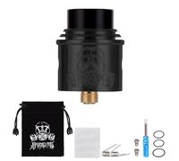 Wolfteeth RDA Clone Apocalypse Portable Bag Type | Rebuildable Dripping Atomizer Dual Coil | Adjustable Air Hole | Velvet Drawstring Bag (S/S in Black/Nicotine Free 121307)