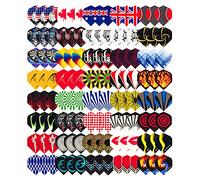 Wolftop Standard Dart Flights 40 Sets 120 Pcs - Durable Replacement Feather Tail Wings - Dart Accessories Kit for Steel Tip Darts and Soft Tip Darts
