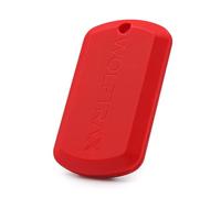 WOLFTRAX GPS Tracker Tag | Works with Apple Find My & Google Hub | Bluetooth Tracker Smart Tag with Long Battery Life | UK Made Item Finders For Keys, Wallet, Bike, Privacy-Focused Tracking Tag - Red