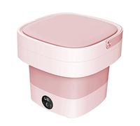 WolFum Folding Washing Machine Portable Small Household Wash Underwear Panties Socks Washing Machine Shoes Machine (Color : Roze)