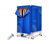 WolFum Heated Clothes Dryer Drying Rack with Automatic Timing Foldable Touch Display Portable Clothes Dryer Portable Drying Rack for Laundry Capacity Energy (Color : Blue)