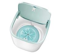 WolFum Mini Washing Machine Automatic Household 3.8L Portable Ultrasonic Turbo Washing Machine Wash Underwear (Color : White-style)