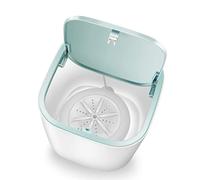 WolFum Mini Washing Machine Automatic Household 3.8L Portable Ultrasonic Turbo Washing Machine Wash Underwear (Color : Wit)