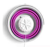 WolFum Portable Mini Turbo Washing Machine with Foldable Tub Compact Ultrasonic Washer Lightweight Travel Laundry Washer USB Powered Camping (Color : D)