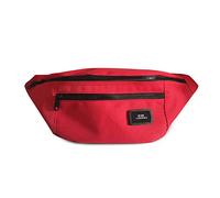 WolFum Unisex Waist Bag Fanny Belt Pack Chest Sling Bag for Boys Girls Teenager Outdoor Travelling Mountaineering Sports Hiking Running Party Lightweight Shoulder Bag Durable Nylon Red Double The