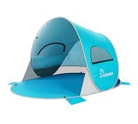 Wolfwise Pop up Beach Tent Sun Shelter with UPF50+ UV Protection, Instant Easy Setup Popup Beach Shade Canopy for 3 Person, Portable & Foldable with Carring Bag, 220x145x120CM (87 ×57×47 IN), Blue
