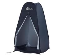 WolfWise Shower/Toilet Tent, Foldable Privacy Tents for Camping Outdoors, Changing Room with Storage Compartment, Pop Up, Waterproof, Portable, Upgrade T Door Black