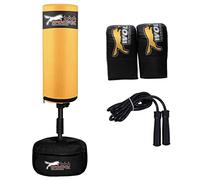 Wolfx Kids/Junior Boxing FREE STANDING Punch bag Set Freestanding Bag + Gloves - Punching Heavy Duty Adjustable Speed Reflex Training Bag Plus Boxing Gloves, Workout Punch Set for Home Gym. (Orange)