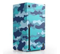 WOLIBEAR Magnetic Smart Wraps for Xbox Series X Console, Full Protection Protective Cover Case for Xbox Series X Accessories with Premium PU Leather and Soft Inner Lining - Blue Camo