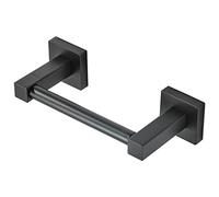 WOLIBEER Black Toilet Paper Holder, Matte Bathroom Toilet Roll Holder, Double Post Pivoting Modern Tissue Hanger Wall Mount for Bath Toilet Kitchen Stainless Steel