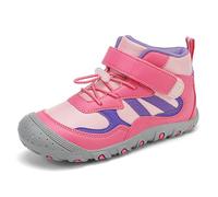 Wolidio Kids Hiking Boots for Boys and Girls, Outdoor Ankle Boots, Anti-Collision Hiking Shoes for Toddlers/Little Kids/Big Kids, Pink, 13 Little Kid