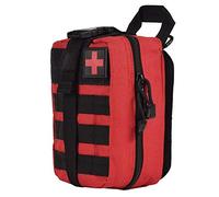 Wolike First Aid Bag Empty Tactical Medical Pouch EMT Emergency Survival Kit Outdoor Travel Molle Rip-Away EMT for Medical Multipurpose Waist Pack Military Utility kit (Red)