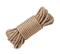 Wolike Natural Hemp Rope Heavy Duty 6/8/10/12/14/16mm Thick Rope Rope for Crafts Garden Cat Scratching Post (10m) 12mm