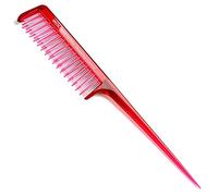 WOLINSPRING Root Teasing Comb - Rat Tail Comb for Back Combing, Adding Volume, Evening Styling for Thin, Fine and Normal Hair Types, Seamless Hairdressing Volumizing Hair Comb For Women And Men (Red)