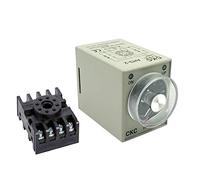 Woljay AH3-2 Time Delay Timer Relay Solid State AC 110V 8 Pins 0-10Min with Socket