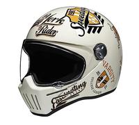 Woljay Vintage Full Face Motorcycle Helmet Helmets Jet Moto Cruiser Scooter Unisex Adult DOT Approved (Cruise liner,Medium)