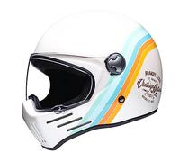 Woljay Vintage Full Face Motorcycle Helmet Helmets Jet Moto Cruiser Scooter Unisex Adult DOT Approved (White Clouds,Medium)
