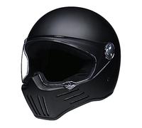 Woljay Vintage Full Face Motorcycle Helmet Helmets Jet Moto Cruiser Scooter Unisex Adult DOT Approved (Matte Black,Medium)