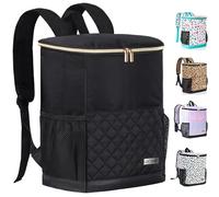 Wolka Cooler Backpack 30 Cans,Portable Backpack Coolers Insulated Leak Proof,Waterproof Soft Sided Cooler Bag for Travel,Beach,Camping,Picnic,Lunch Backpack for Women (Black Shark)