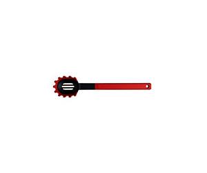Woll Cook-It Pasta Spoon with Silicone Edged Easy Handle 6 cm Wide 32 cm Long Heat Resistant up to 220 ° Dishwasher Safe
