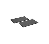 Woll Cut & Serve Chopping Board Breakfast Set 2-Piece 27 x 15 cm, 7 mm High, FSC Certified Paper Composite, BPA and VOC-Free, Heat Resistant up to 175°C, Dishwasher Safe, Matte Black