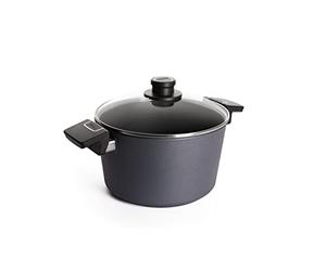 Woll Diamond Lite Pot Diameter 24 cm, 5.0 litres with Glass Lid and 2 Side Handles, Non-Stick Pot Made of Cast Aluminium, Oven-Safe, for Ceramic, Gas, Electric & Halogen Cooking Pot