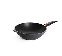 Woll Diamond Lite Wok and Mixing Pan, Inductive, Diameter 32 cm, 10 cm High, Suitable for All Types of Cookers, Cast Aluminium, Non-Stick Coating, Oven-Safe, Anthracite